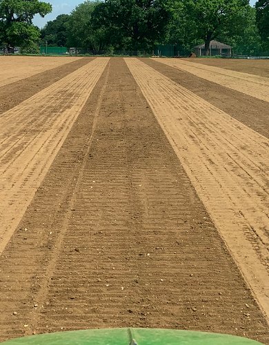 Football Field Construction Level Surface