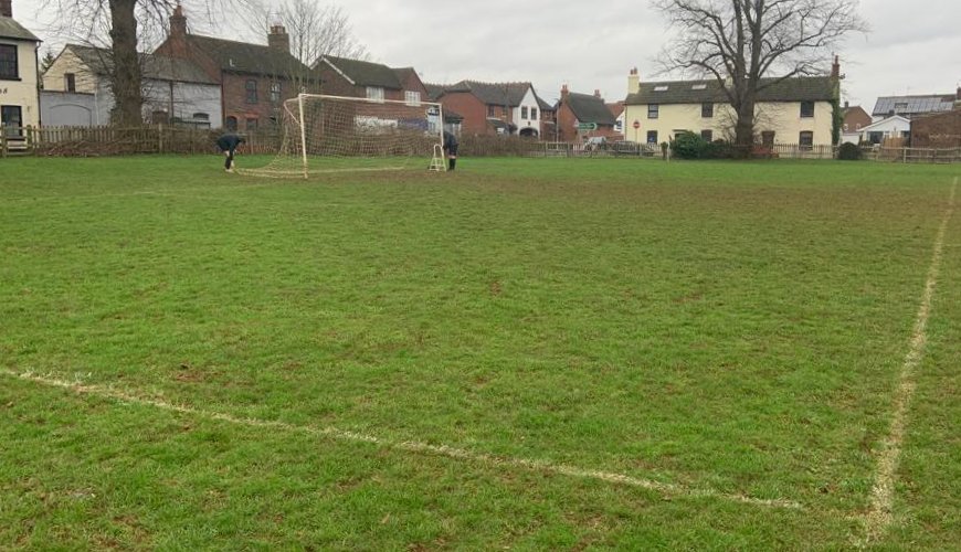 Football pitch before renovation